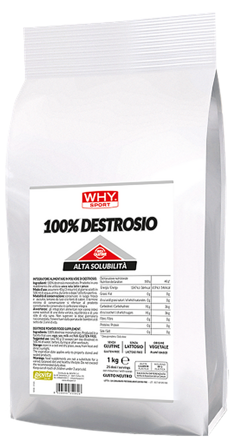 100% Destrosio Why Sport - Gusto Neutro - Confezione da 1 Kg