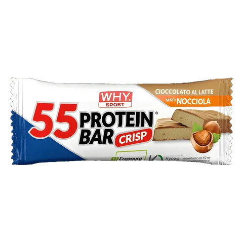 55 Protein Bar Why Sport – barretta da 55 g / Cioccolato al latte - Nocciola