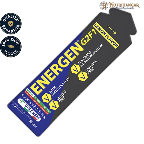 Confezione Energen® G2F1 Volchem gel energetico per endurance. limone