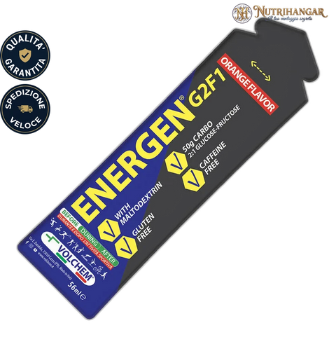 Confezione Energen® G2F1 Volchem gel energetico per endurance. arancia