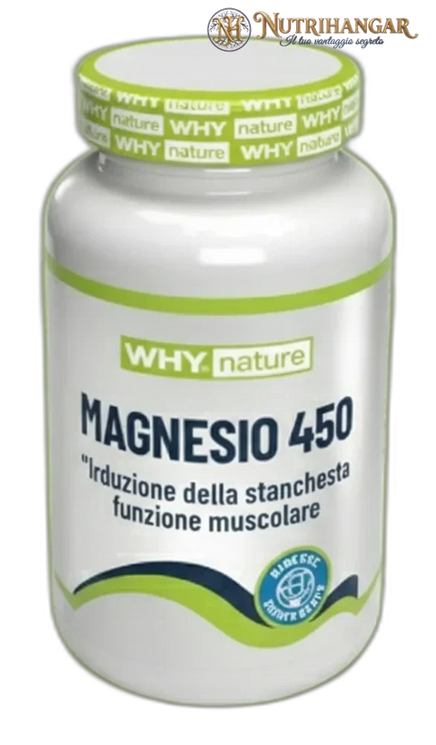 Integratore Magnesio 450 Why Nature con tre fonti organiche