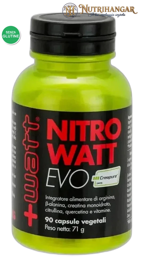 Confezione Nitrowatt Evo +Watt pre workout arginina e creatina