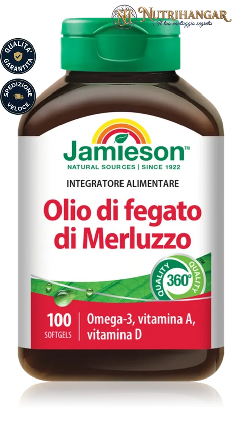 Olio di fegato di merluzzo Barattolo 100 Softgels