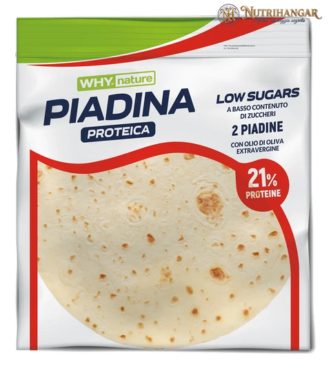 Confezione di Piadina Proteica Why Nature con farina di quinoa e integrale.