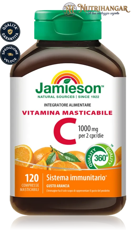 Vitamina C 1000 Barattolo 120 compresse masticabili Gusto Arancia