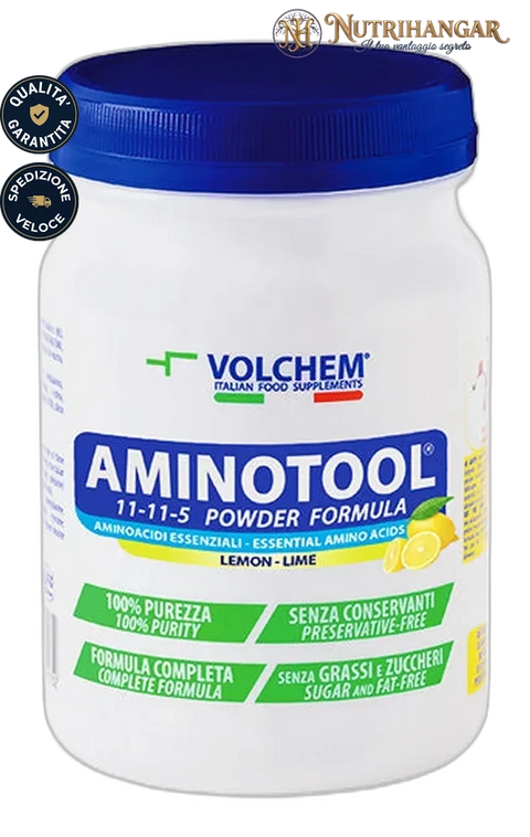 Confezione di Aminotool® 11-11-5 Powder Formula da 252g in polvere solubile. lemon lime
