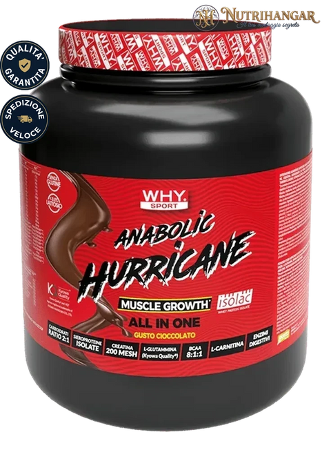 Barattolo dell'integratore post-workout Anabolic Hurricane Why Sport
