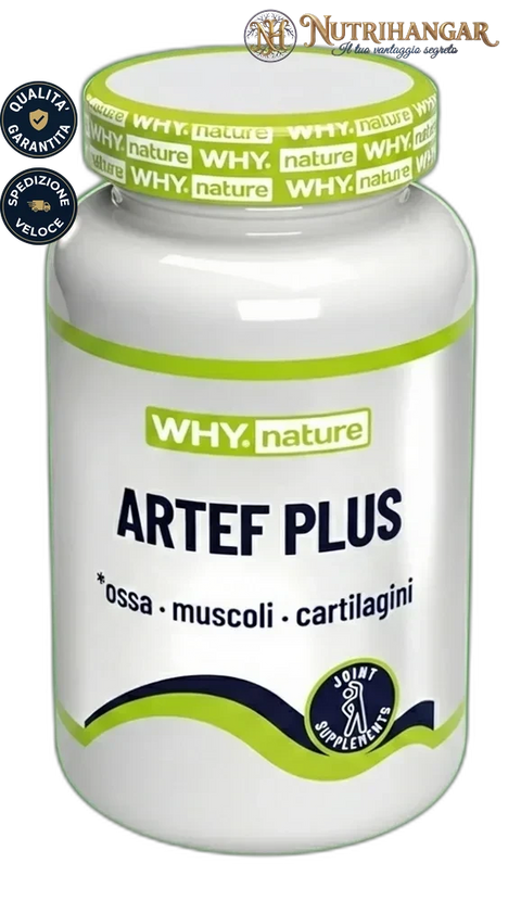 Confezione di Artef® Plus Why Nature, integratore in compresse per articolazioni e ossa