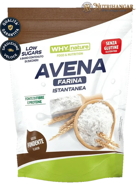 Sacca di Avena Farina Senza Glutine Why Nature aromatizzata Gusto Fondente