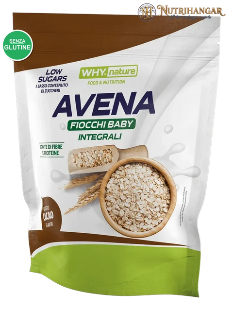 Sacca di Avena Fiocchi Baby Why Nature gusto neutro senza glutine  Gusto Cacao