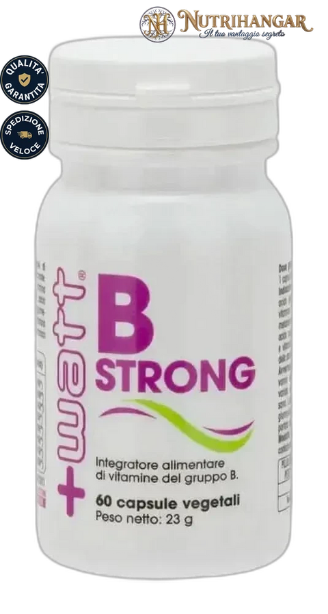 Flacone di B Strong +Watt, integratore completo di Vitamine del gruppo B.