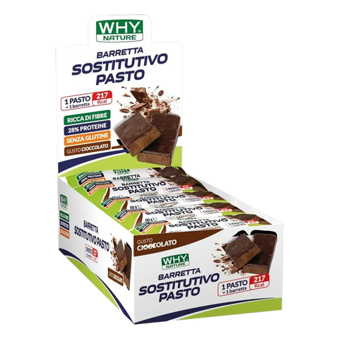 Barretta Sostitutivo Pasto Why Nature Cioccolato Fondente – box da 24 Barrette