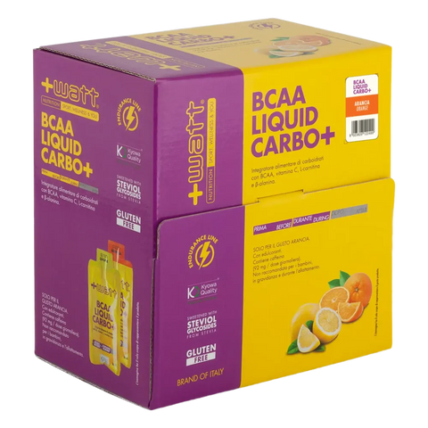 BCAA Liquid Carbo+ +Watt Arancia – box da 30 pezzi