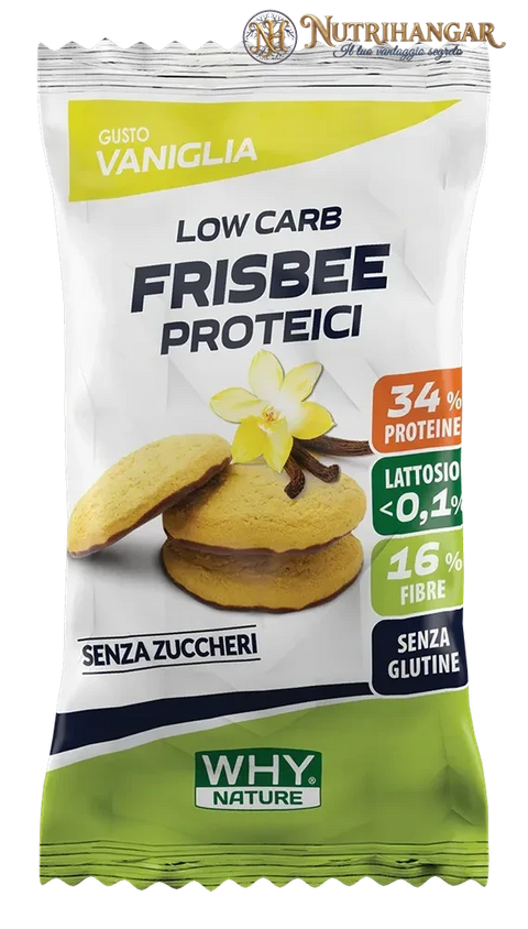 Biscotti Proteici dietetici Frisbee per spuntino spezza fame Gusto Vaniglia
