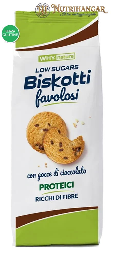 Biscotti Proteici Biskotti Favolosi vaniglia e gocce di cioccolato confezione da 150g