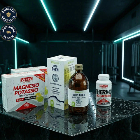 Bundle Why Sport per definizione e drenaggio liquidi con Thermo No Caffeine Deco Dren e Magnesio Potassio