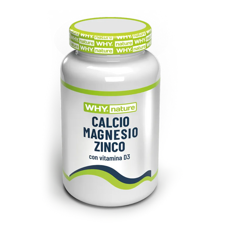 Calcio Magnesio Zinco Why Nature – barattolo da 120 compresse