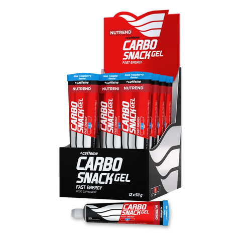 Carbosnack with Caffeine Tube Nutrend Lampone Blu – box da 12 Tubetti da 50 g