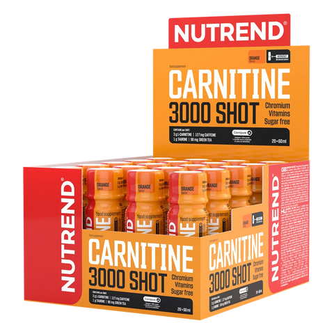 Carnitine 3000 Shot Nutrend Arancia – box da 20 Shot da 60 ml