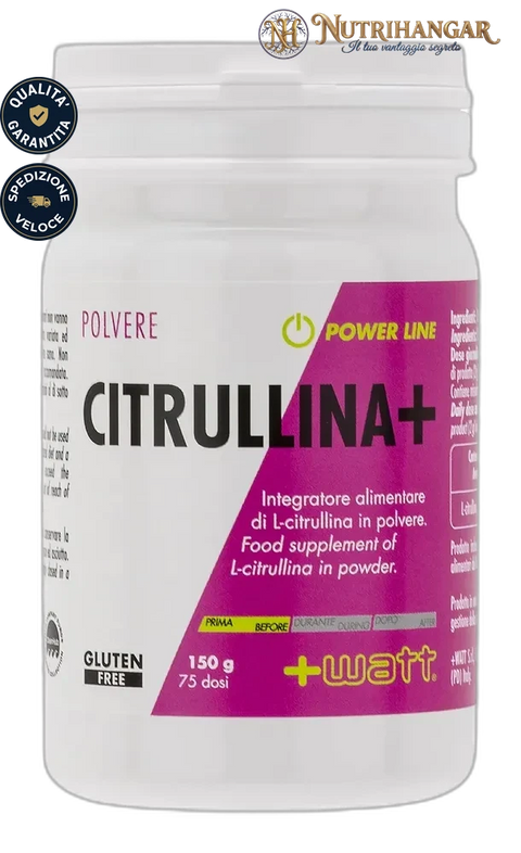 Integratore Citrullina+ +Watt per ossido nitrico e vasodilatazione