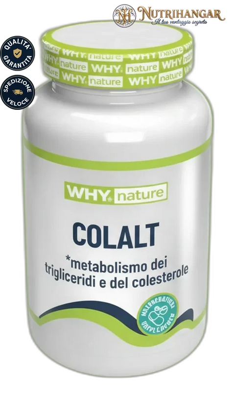 Flacone dell'integratore Colalt Why Nature per il controllo del colesterolo