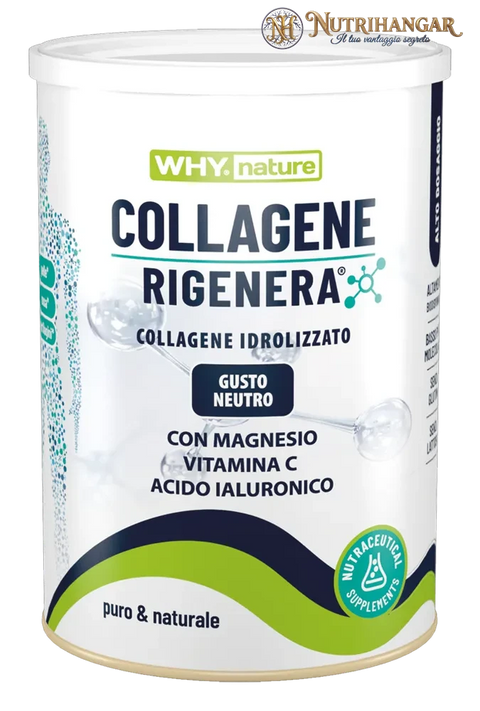 Barattolo dell'integratore Collagene Rigenera® Why Nature in polvere Gusto Neutro