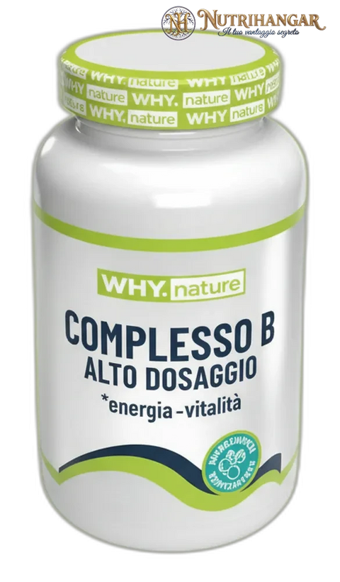 Flacone dell'integratore Complesso B alto dosaggio Why Nature