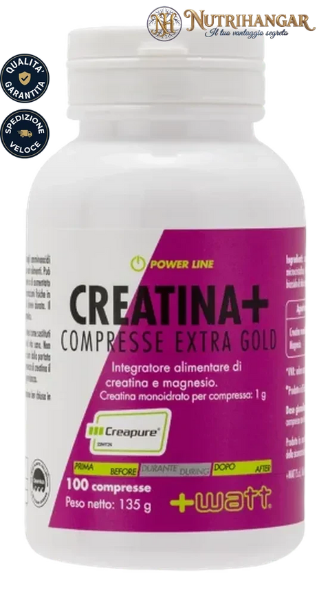 reatina Extragold +Watt barattolo polvere monoidrato Creapure 100 compresse
