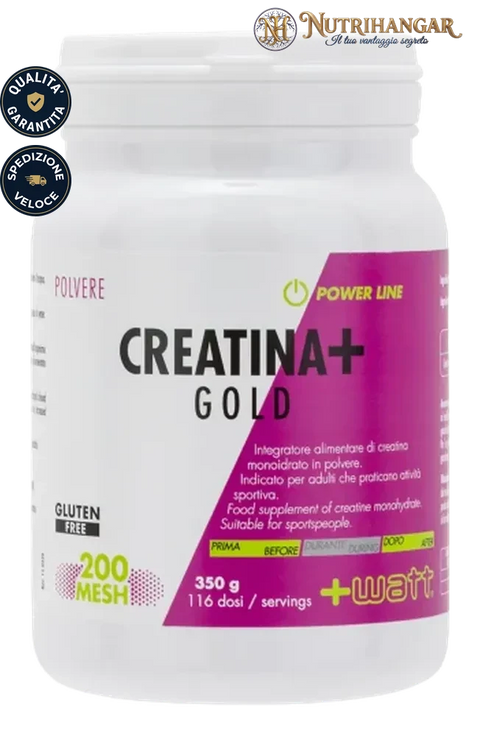 Integratore polvere Creatina+ Gold +Watt monoidrato per forza 350 gr