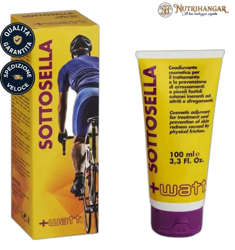 Crema Sottosella +Watt per ciclismo e corsa contro arrossamenti