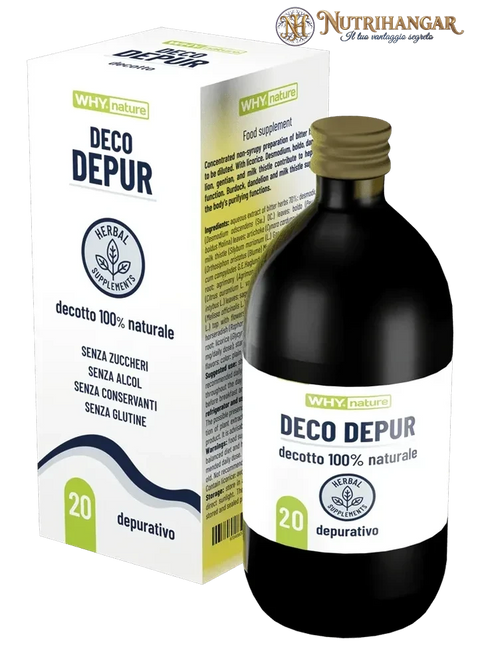 Flacone di Deco Depur Why Nature con erbe per la depurazione del fegato