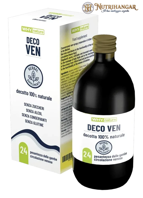 Flacone di Deco Ven Why Nature con estratti di erbe per la circolazione e le gambe pesanti