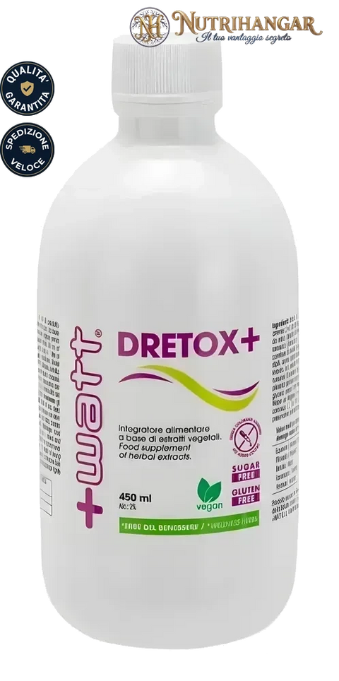 Integratore drenante liquido Dretox+ +Watt gusto agrumi