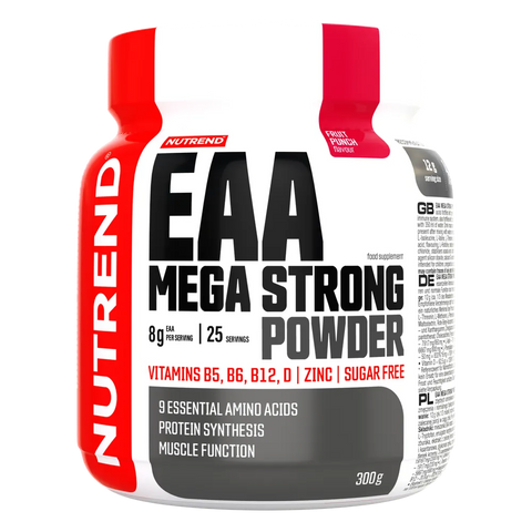 EAA Mega Strong Powder Nutrend Fruit Punch – barattolo da 300 g