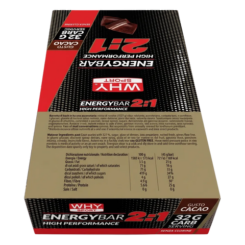 Energy Bar 2:1 Why Sport Cacao – box da 24 Barrette