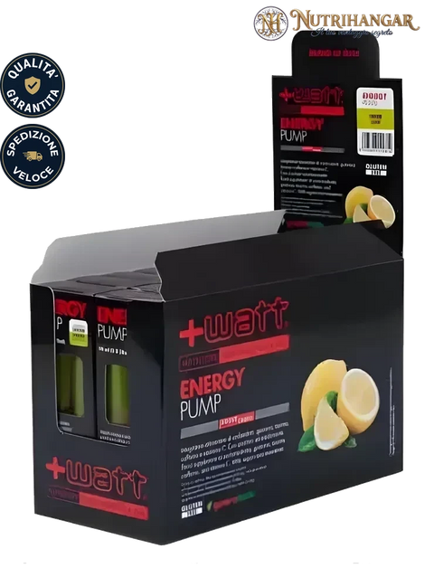 Integratore liquido Energy Pump - +Watt con guaranà e caffeina Box 16 pz
