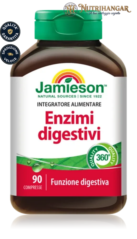 Dettaglio capsula Enzimi Digestivi Jamieson per il metabolismo dei nutrienti.