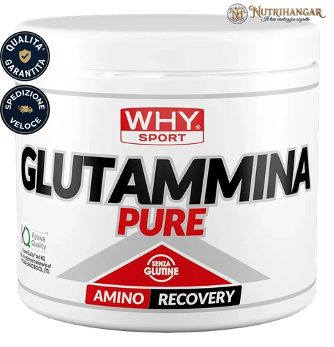 Barattolo di Glutammina Pure Why Sport (Kyowa Quality®) per il recupero muscolare 250 gr