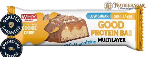 Barretta Good Protein Bar Why Sport al gusto cioccolato. Gusto Cookie