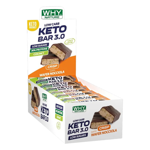 Keto Bar 3.0 Why Nature Wafer Nocciola Crisp – box da 28 Barrette