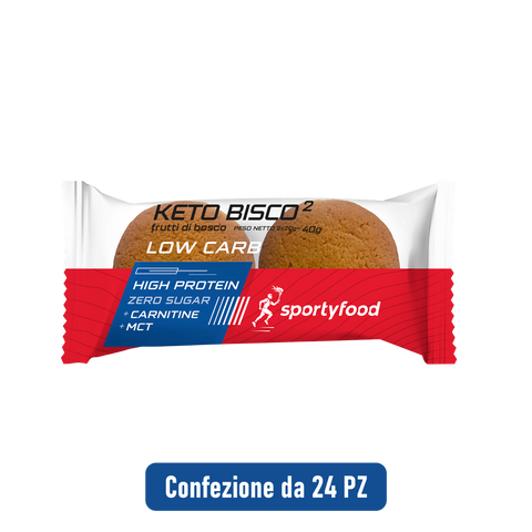 Keto Bisco² Sportyfood - Gusto Frutti di Bosco - Confezione da 24 PZ
