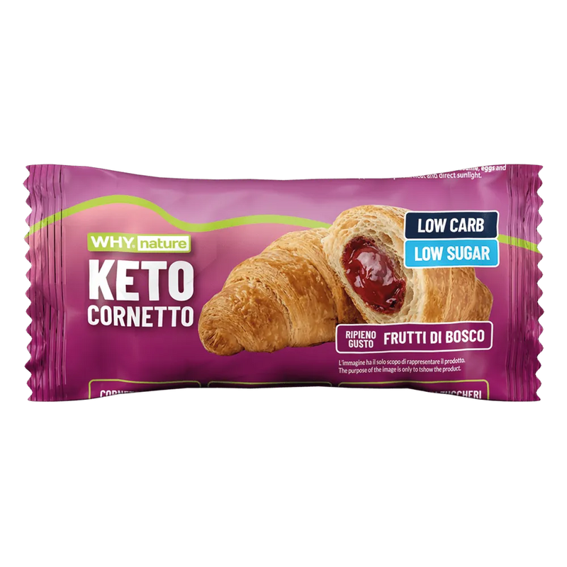Keto Cornetto Why Nature Frutti di Bosco – confezione da 50 gr