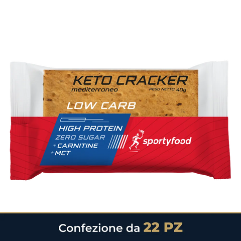 Keto Cracker Mediterraneo Sportyfood – confezione da 22 pezzi