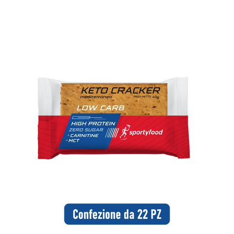 Keto Cracker Mediterraneo Sportyfood - Confezione da 22 PZ
