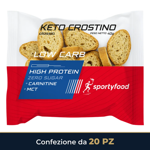 Keto Crostino Classic Sportyfood – confezione da 20 pezzi
