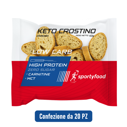 Keto Crostino Classic Sportyfood - Confezione da 20 PZ