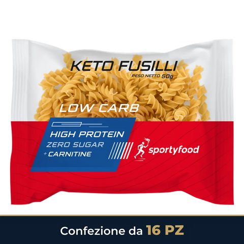 Keto Fusilli Sportyfood – confezione da 16 pezzi