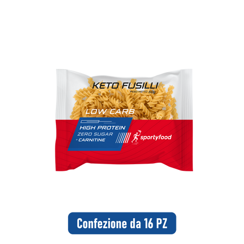 Keto Fusilli Sportyfood - Confezione da 16 PZ