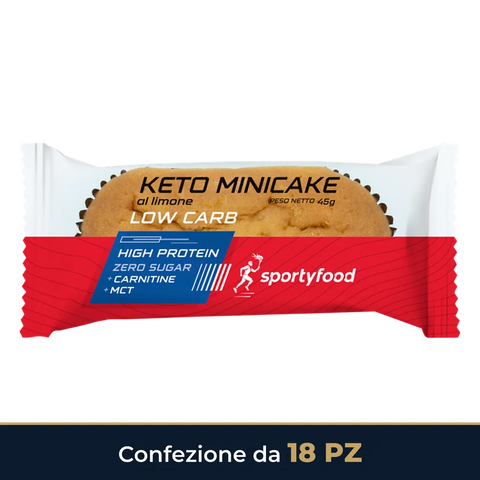 Keto Minicake Sportyfood Limone – confezione da 18 pezzi