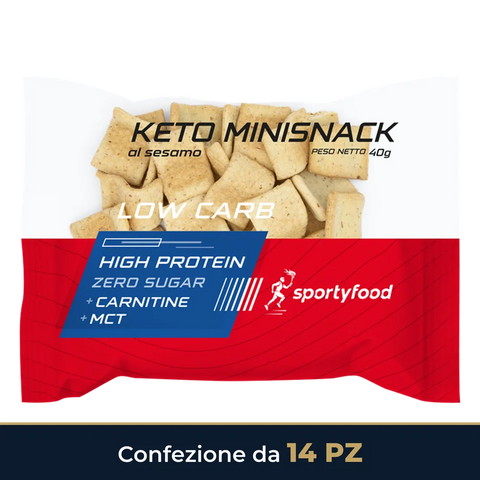 Keto Minisnack al Sesamo Sportyfood – confezione da 14 pezzi